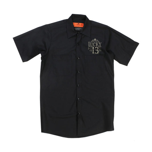 lucky 13 los muertos work shirt ing