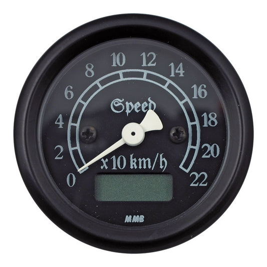 mmb 48mm ultra mini kilométeróra - 220 km/h fekete
