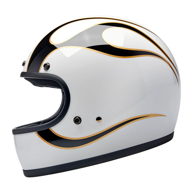 biltwell gringo helmet gloss white/blk flames