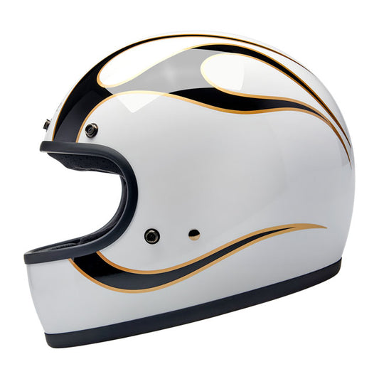 biltwell gringo helmet gloss white/blk flames