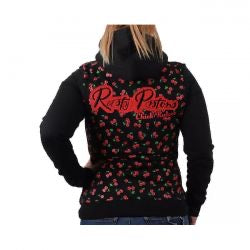 rusty pistons borego female zip hoodie - blk