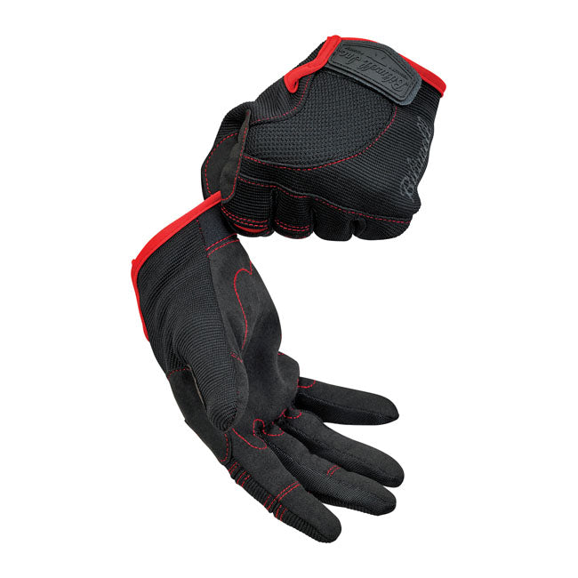 biltwell motoros kesztyű fekete/piros - S