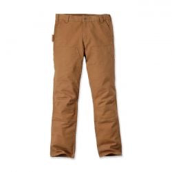 carhartt stretch duck double front work pants - brown