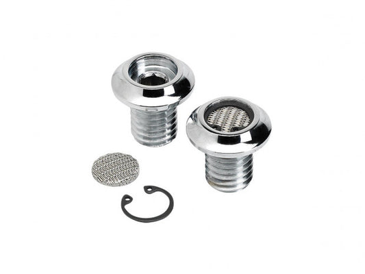 lowbrow radius breather bolts 1/2"-13 chr - 91-20 XL/ 93-99 Big Twin