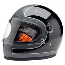 biltwell gringo s helmet storm gray/ black tracker gloss