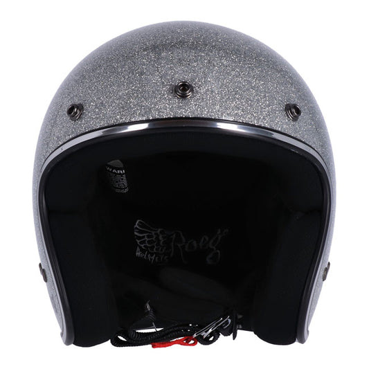 roeg jett helmet - disco leftl silver