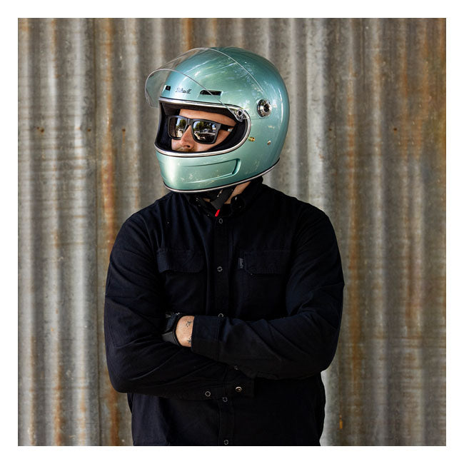 biltwell gringo sv bukósisak metallic sea foam