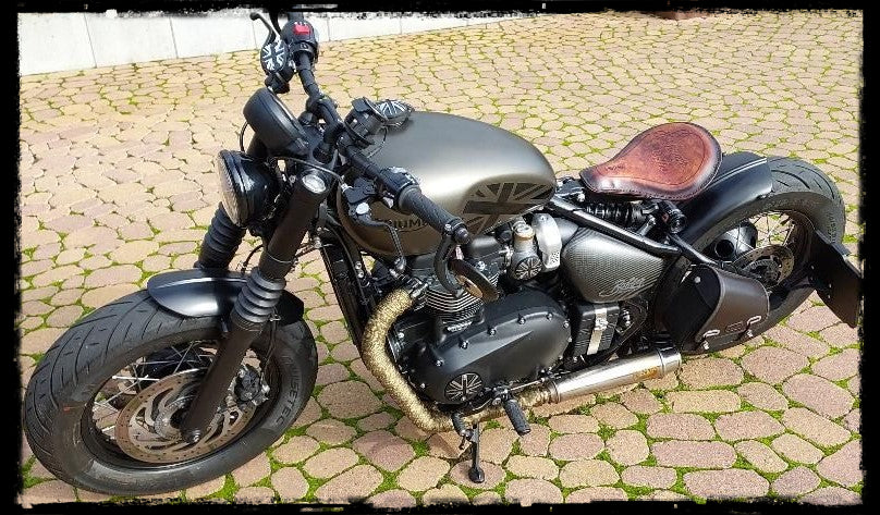 dhcustom triumph brown line solo seat - Triumph
