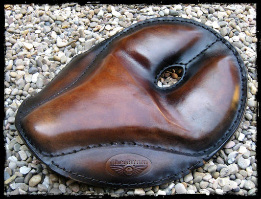 dhcustom retro leather solo seat - medium - universal