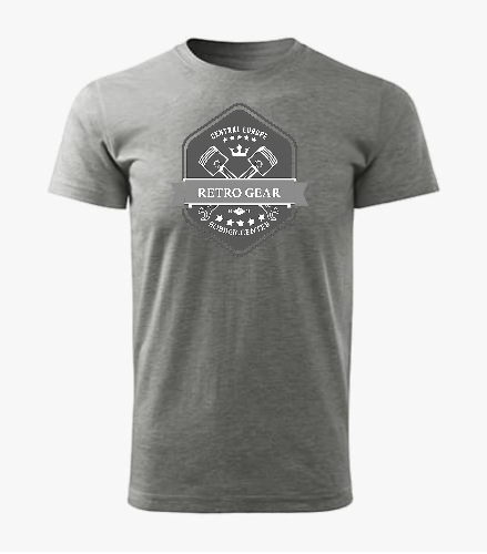 bobber center old school t-shirt - gray