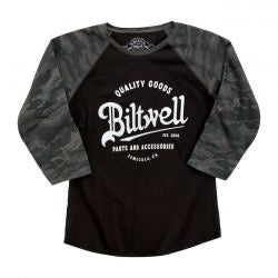 biltwell script baseball female longsleeve shirt