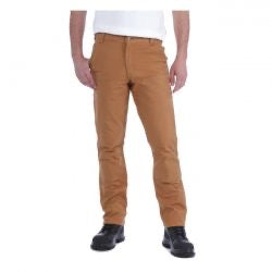 carhartt stretch duck double front work pants - brown