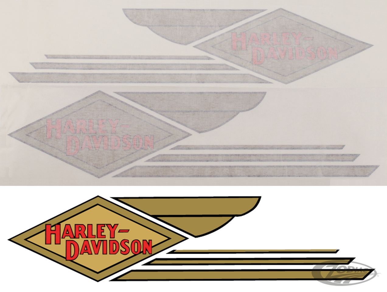 harley-davidson benzintank vízesalapú matrica - 1936-1946