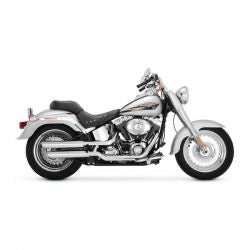 vance & hines twin slash 3" slip-on pcx mufflers chr - 07-17 Softail