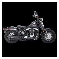 vance & hines twin slash 3" slip-on pcx mufflers blk - 07-17 Softail