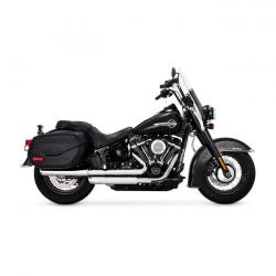 vance & hines twin slash 3" slip-on pcx mufflers chr - 18-24 Softail