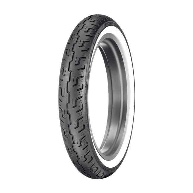 Dunlop D401F (H-D) white wall front tire - 100/90-19 57H www