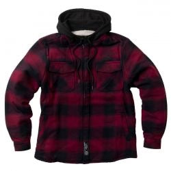 west coast choppers hell bent flannel jacket red/blk