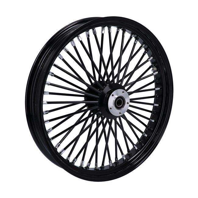 3.50 X 23 DF front wheel set 48 fat spokes blk - HD custom applications