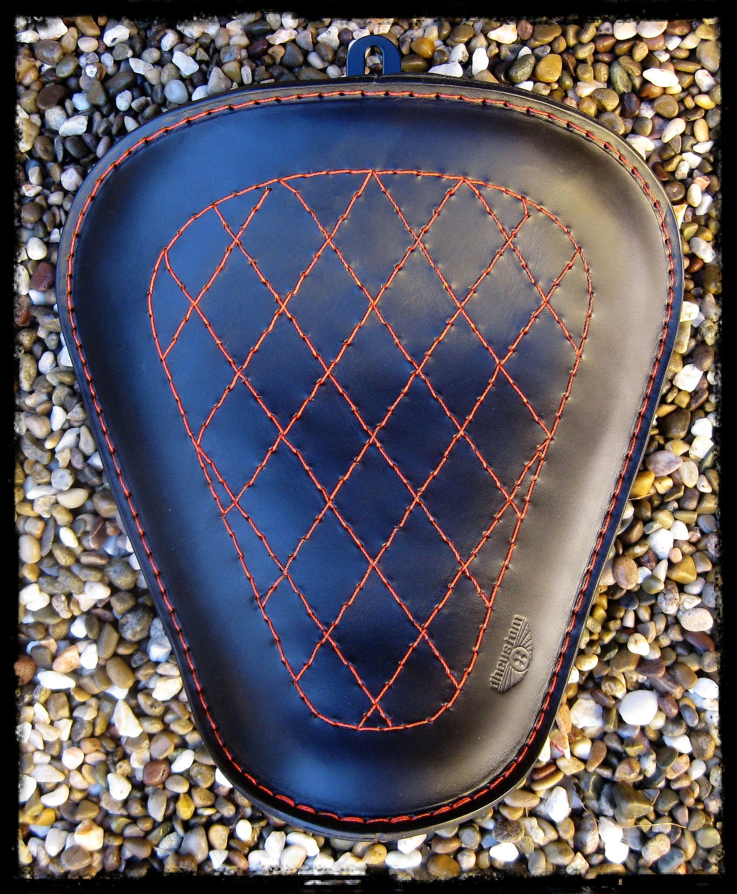 dhcustom up orange rombos solo seat - 10-22 Sportster