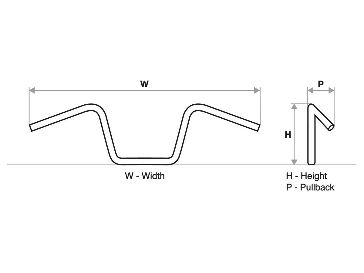 fehling 1” drag bar kormány wide króm - 82cm