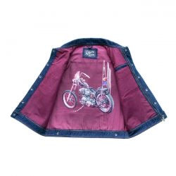 13 1/2 rain splitter denim vest