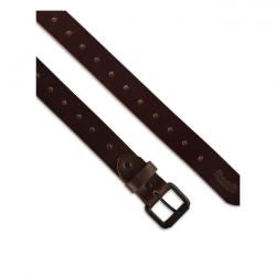 trip machine single pin belt - tobacco brown