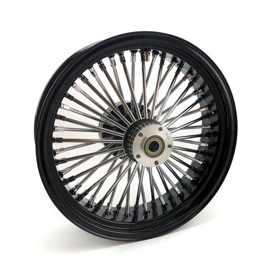 5.50 x 18 rear wheel set 48 fat spoke blk -  02-07 FLT/ 02-06 V-Rod