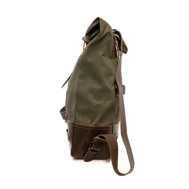 holy freedom moto backpack - green/brown
