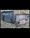 dhcustom skull bordeaux leather saddlebag