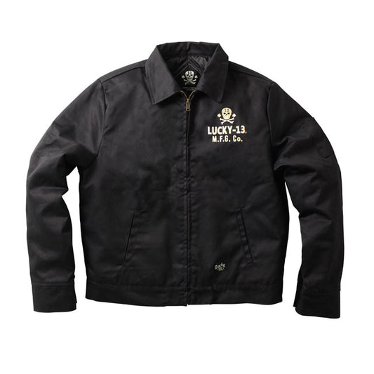lucky 13 pirate skull work jacket dzseki