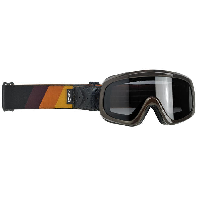 overland 2.0 tri-stripe goggle motoros szemüveg - arany/rozsda/barna