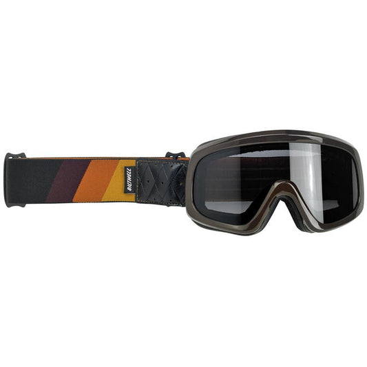 overland 2.0 tri-stripe goggle motoros szemüveg - arany/rozsda/barna