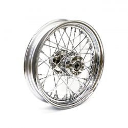 3.0 x 16 front wheel set 40 chr spokes - 07-17 FLST/C/F/N (no-ABS)