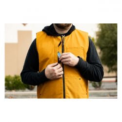 biltwell 4 speed canvas vest - gold