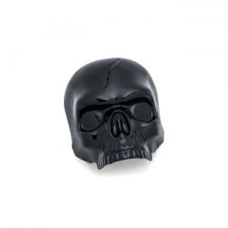 kuryakyn skull horn cover - blk - 17-24 Big Twin w stock 'waterfall' side mount
