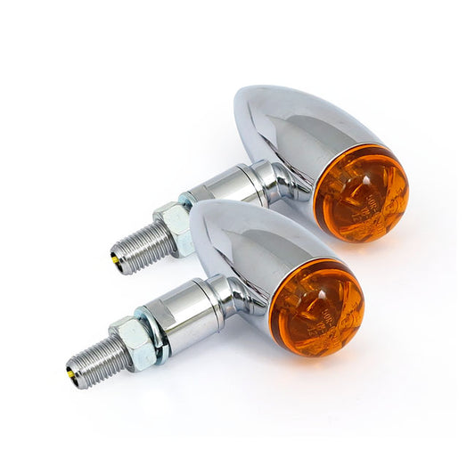 mini bullet led chr turn signals - plain/slockas/orange