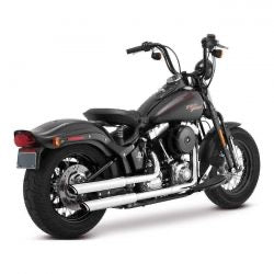 vance & hines twin slash 3" slip-on mufflers chr - 07-16 FLS