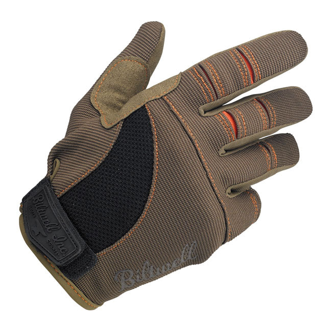 biltwell motoros kesztyű - barna/narancs