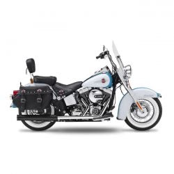 kesstech 2-2 FLSTS crossover slip-on ESM2 blk - 07-11 Softail