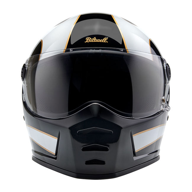 biltwell lane splitter helmet - white flames