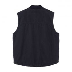dickies duck canvas vest - stone washed blk