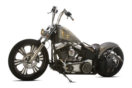 custom króm lucky f#cker lengőnyereg szett - softail