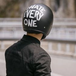 dmd retro helmet I hate everyone