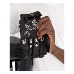 by city second skin moto gloves - black tattoo