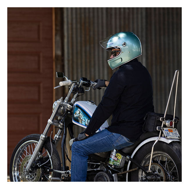 biltwell gringo sv bukósisak metallic sea foam