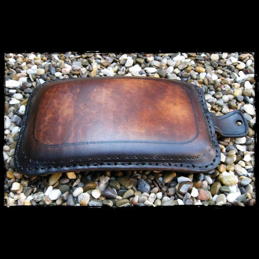 dhcustom dark leather pillion pad